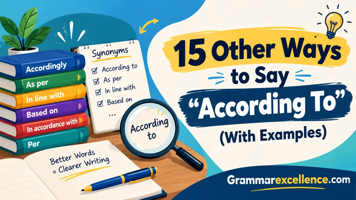 Other Ways to Say “According To” (With Examples)