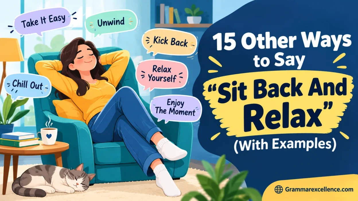 Other Ways to Say “Sit Back And Relax” (With Examples)